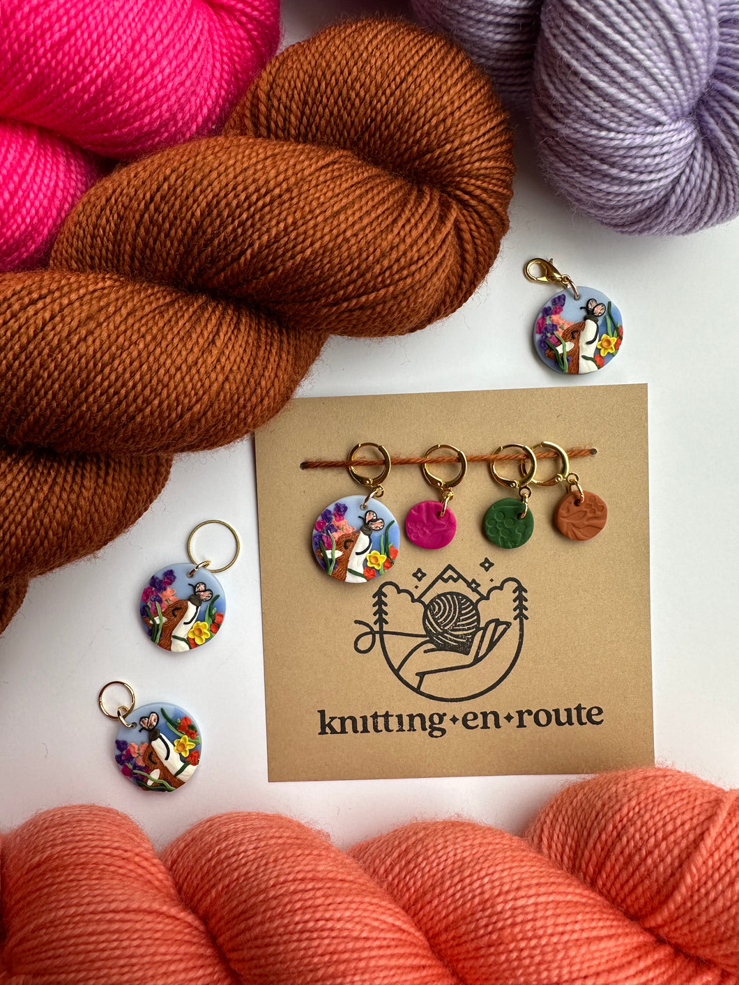 EKF x knitting en route Stitch Marker
